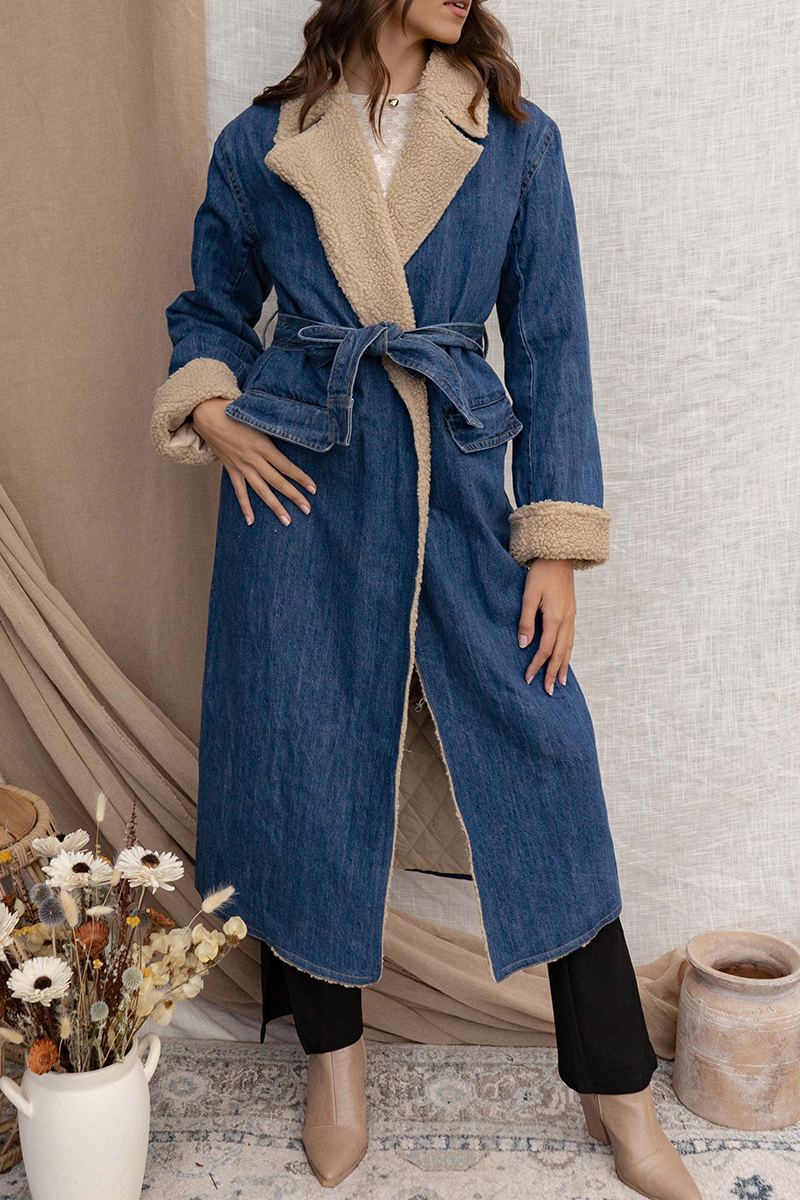 Vêtements d'extérieur décontractés, style streetwear, avec poches, lacets, patchwork et col montant.