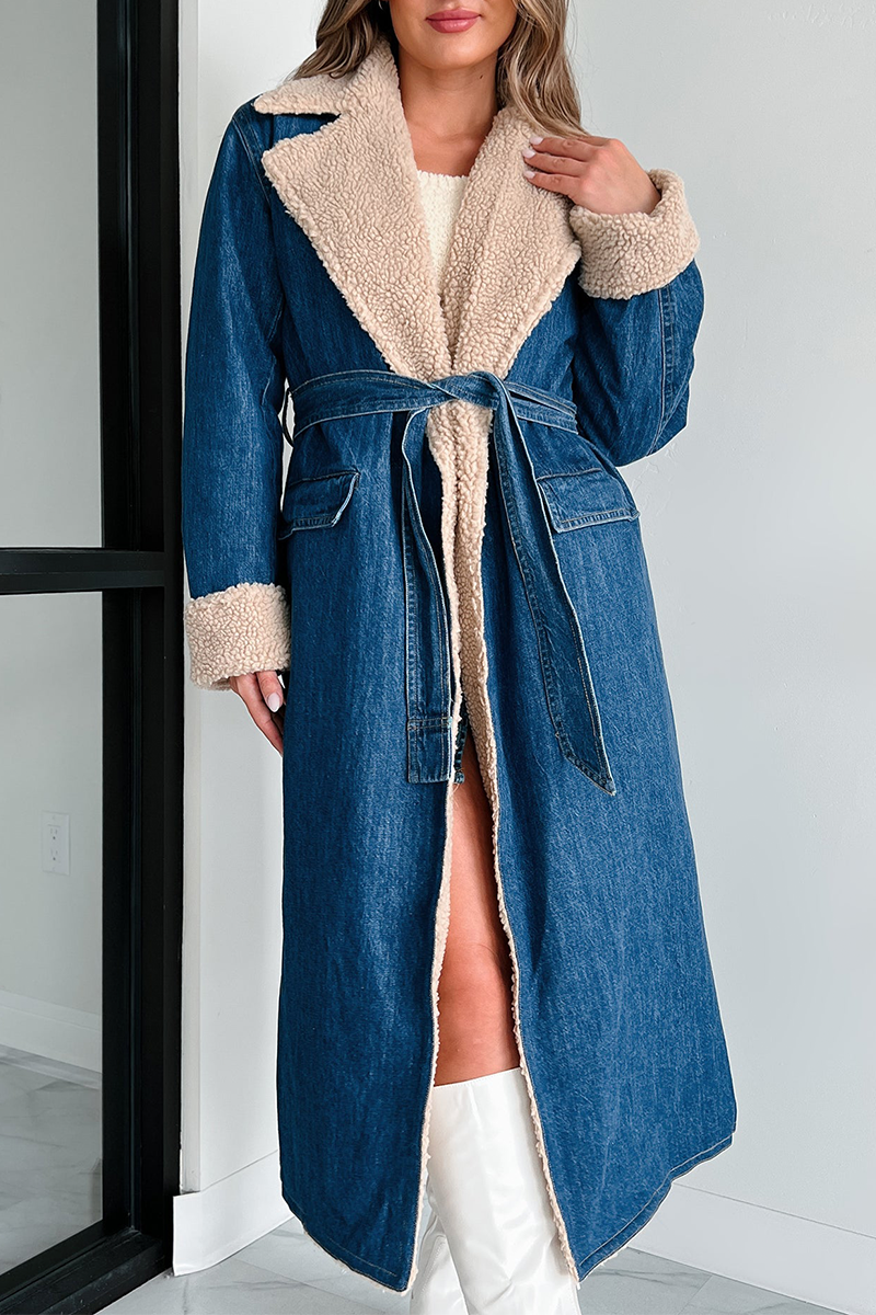 Vêtements d'extérieur décontractés, style streetwear, avec poches, lacets, patchwork et col montant.