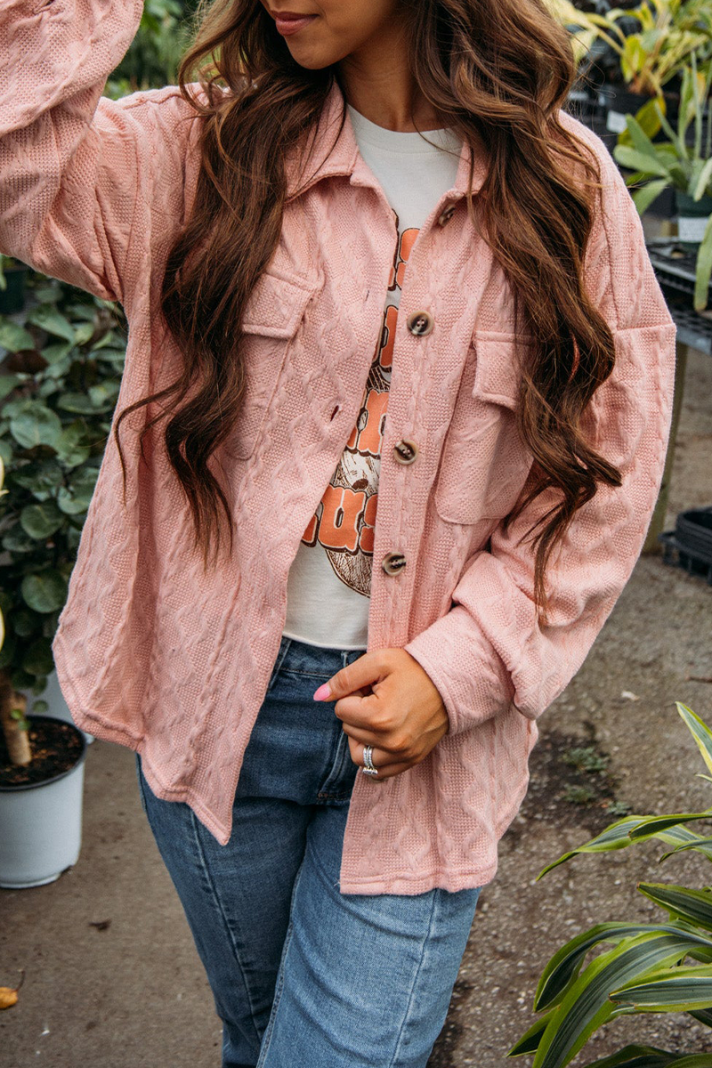 Vêtements d'extérieur décontractés, style streetwear, avec poches, boutons, texture et col montant (4 couleurs)