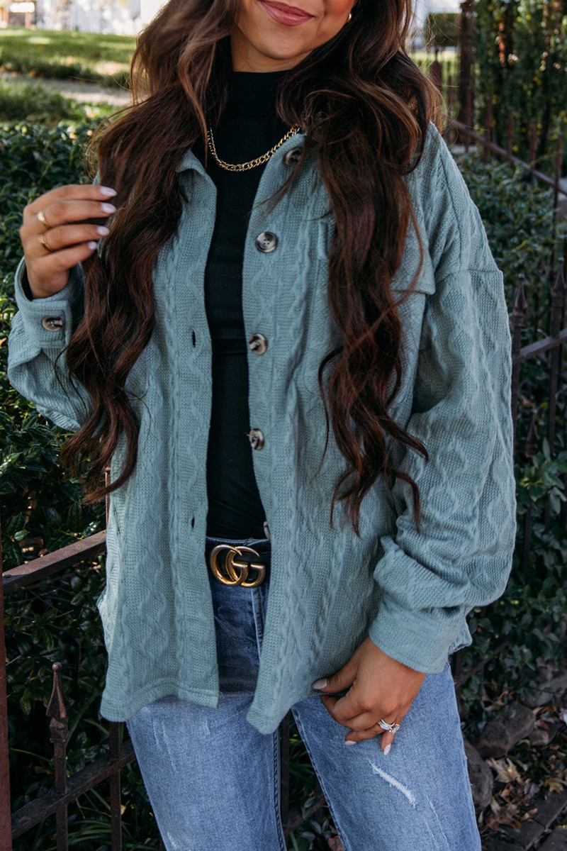 Vêtements d'extérieur décontractés, style streetwear, avec poches, boutons, texture et col montant (4 couleurs)