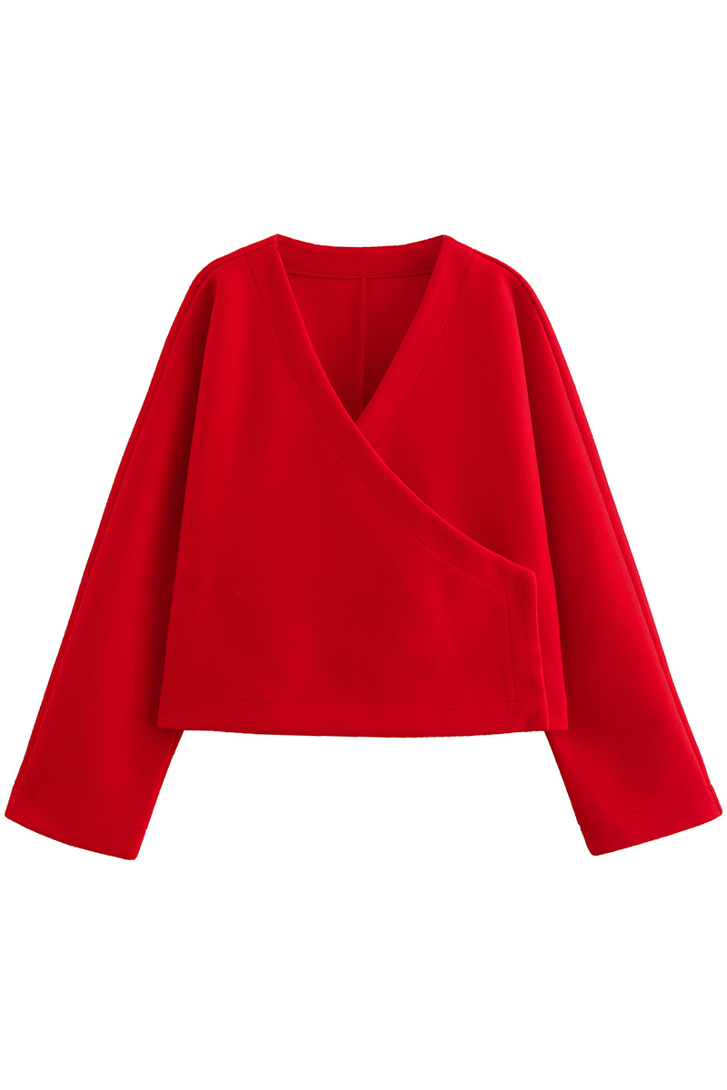 Vêtements d'extérieur décontractés, style streetwear, col en V, couleur unie.