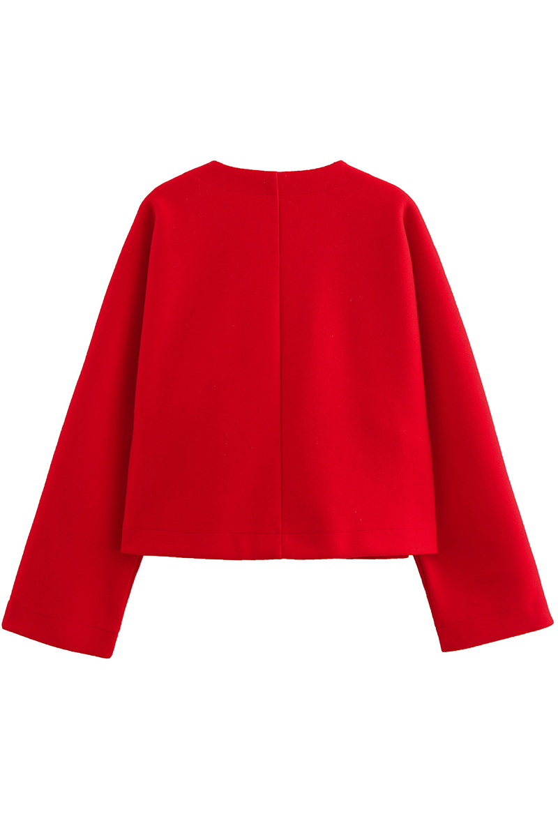 Vêtements d'extérieur décontractés, style streetwear, col en V, couleur unie.