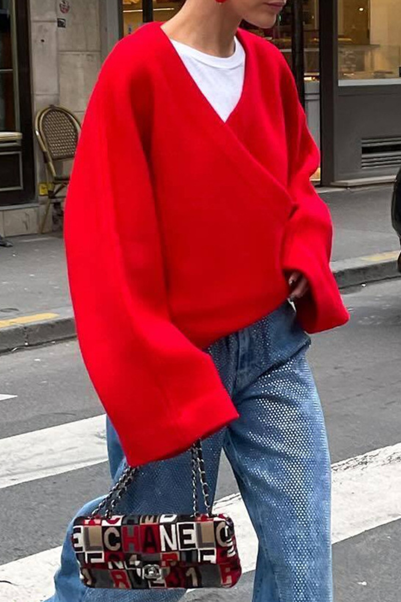 Vêtements d'extérieur décontractés, style streetwear, col en V, couleur unie.