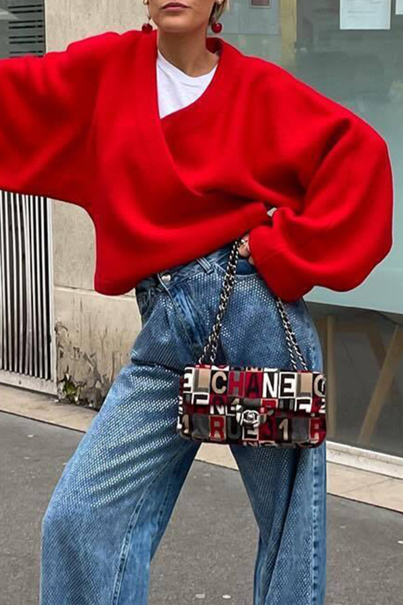 Vêtements d'extérieur décontractés, style streetwear, col en V, couleur unie.