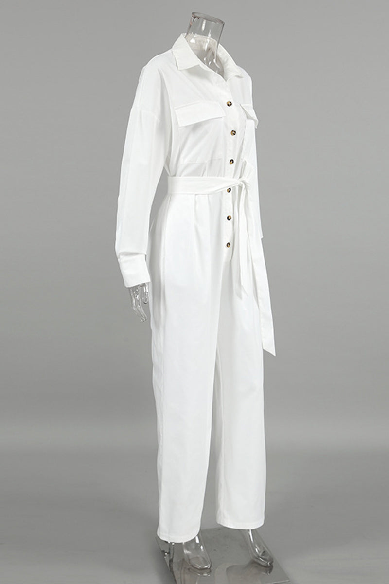 Combinaisons amples décontractées, style streetwear, à lacets, boutonnées, col montant.