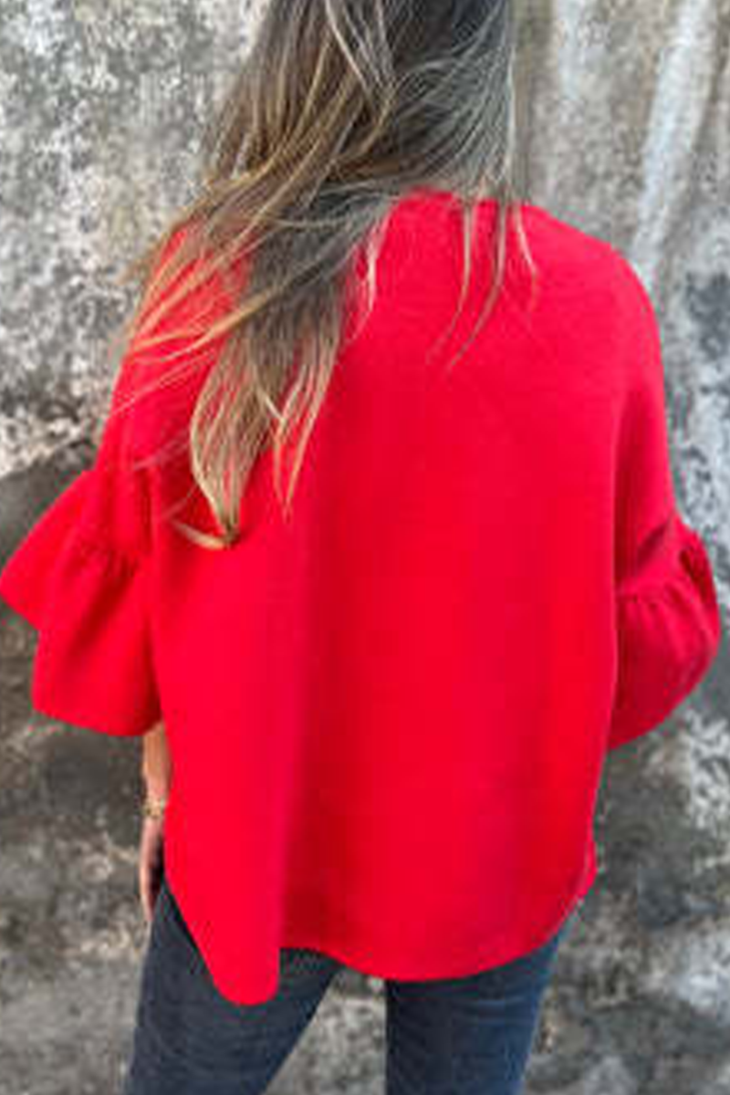 Vêtements d'extérieur à volants, couleur unie, pour tous les jours (3 couleurs)