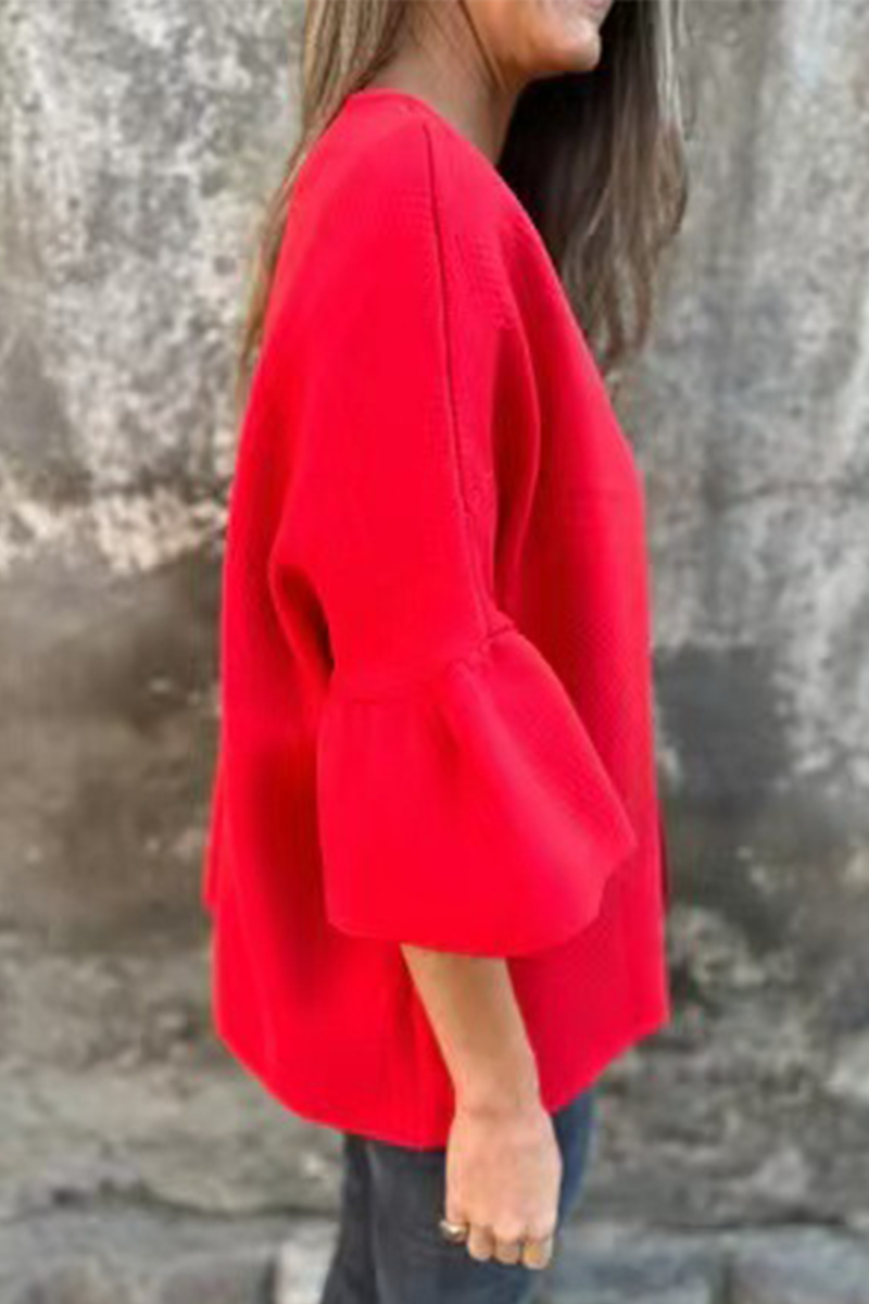 Vêtements d'extérieur à volants, couleur unie, pour tous les jours (3 couleurs)