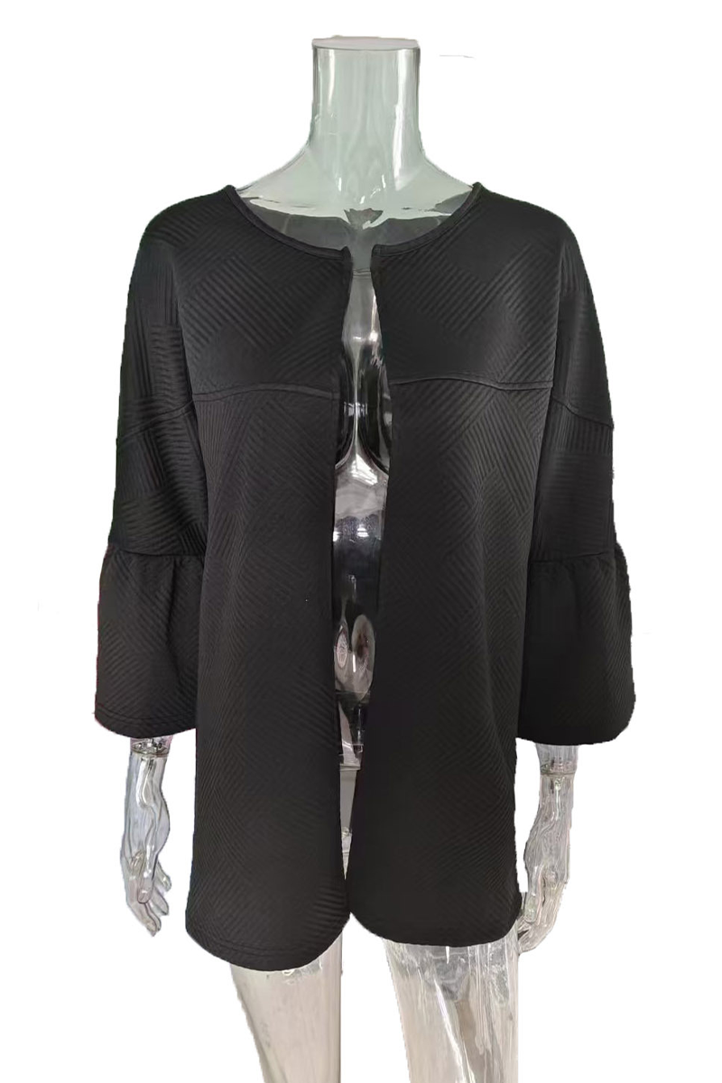 Vêtements d'extérieur à volants, couleur unie, pour tous les jours (3 couleurs)