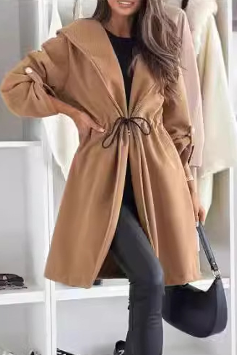 Vêtements d'extérieur élégants et décontractés à capuche avec cordon de serrage (3 couleurs)