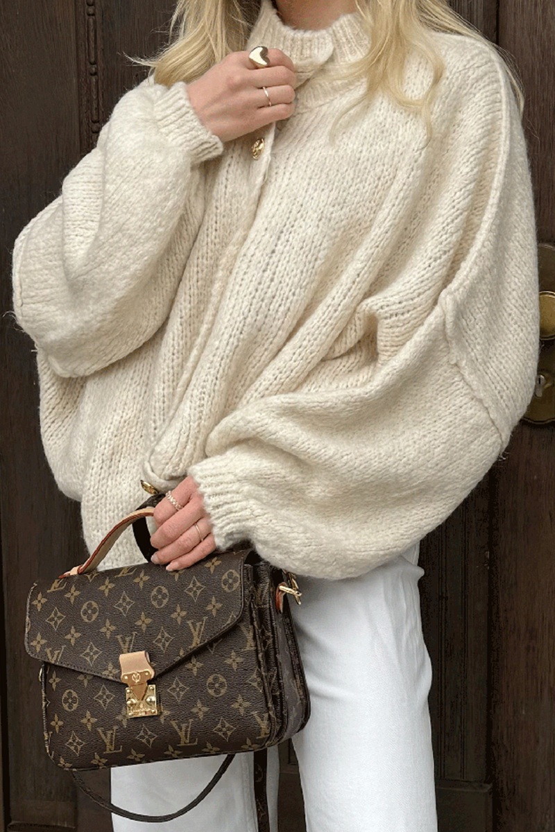 Vêtements d'extérieur décontractés à boutons et col rond (5 couleurs)