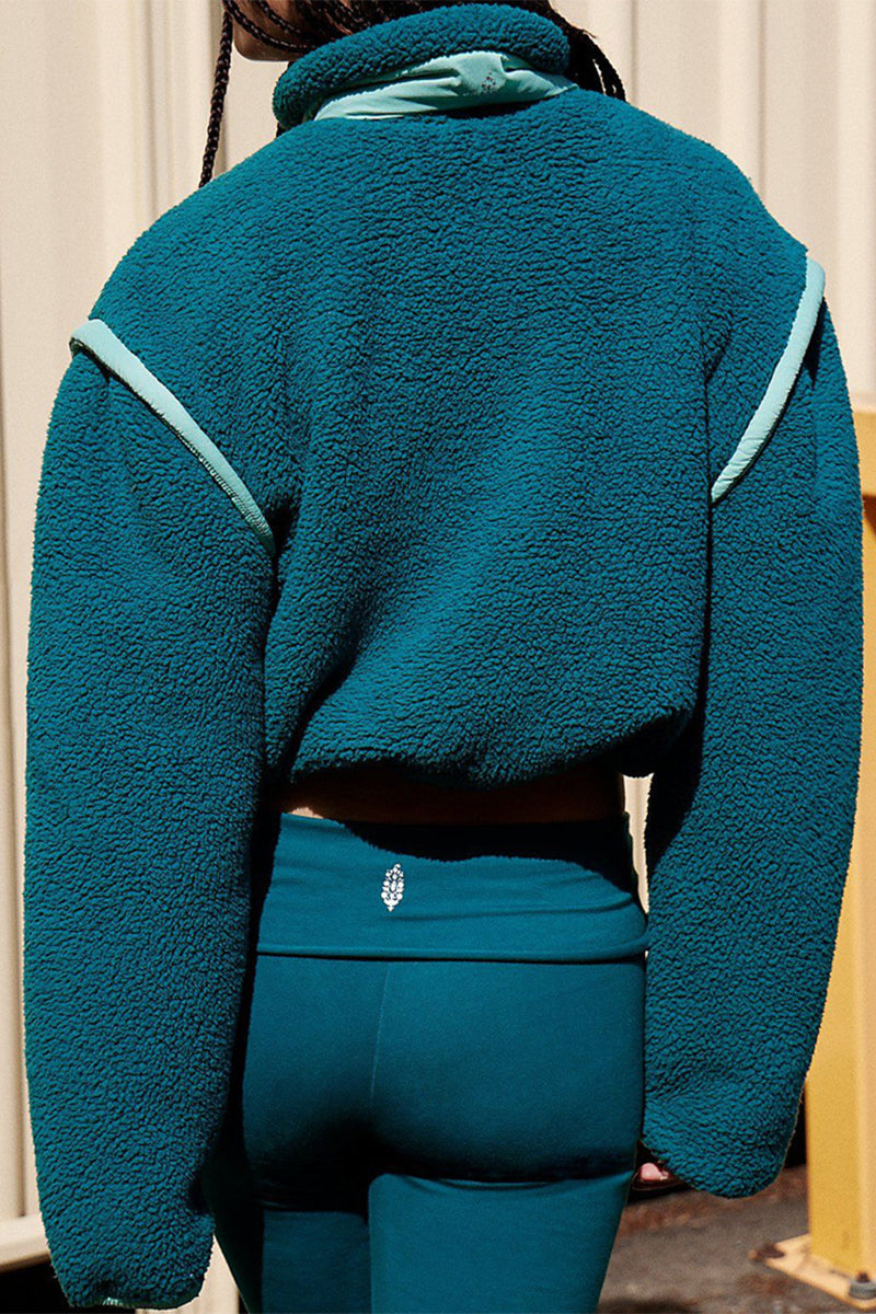 Vêtements d'extérieur décontractés, patchwork, fermeture éclair, col mandarin contrasté (5 couleurs)