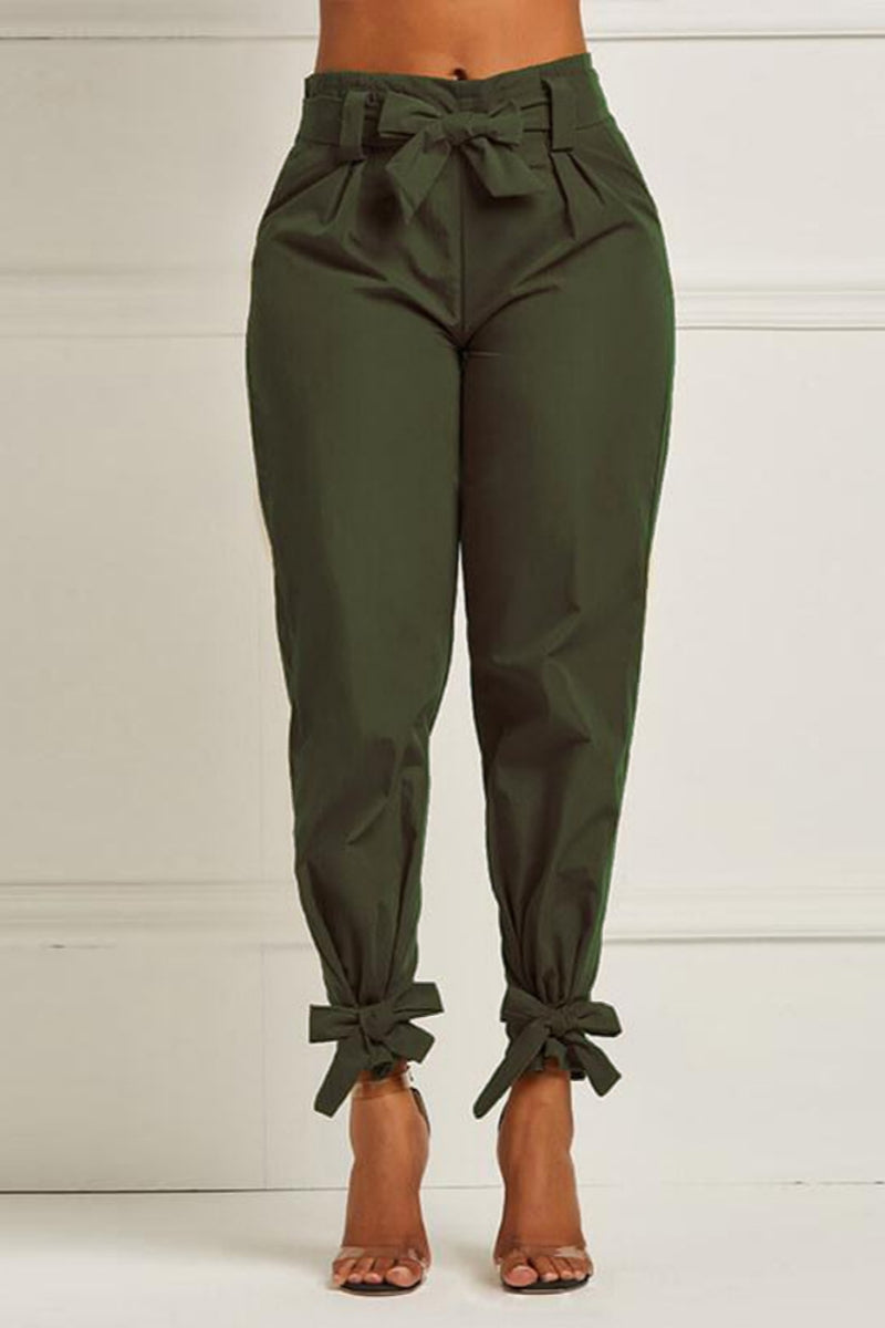 Pantalons crayon taille haute, poches, coupe droite, style décontracté (3 couleurs)