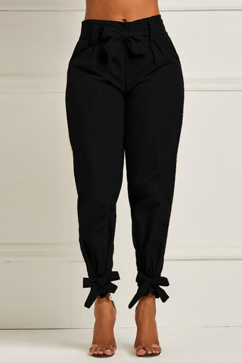 Pantalons crayon taille haute, poches, coupe droite, style décontracté (3 couleurs)