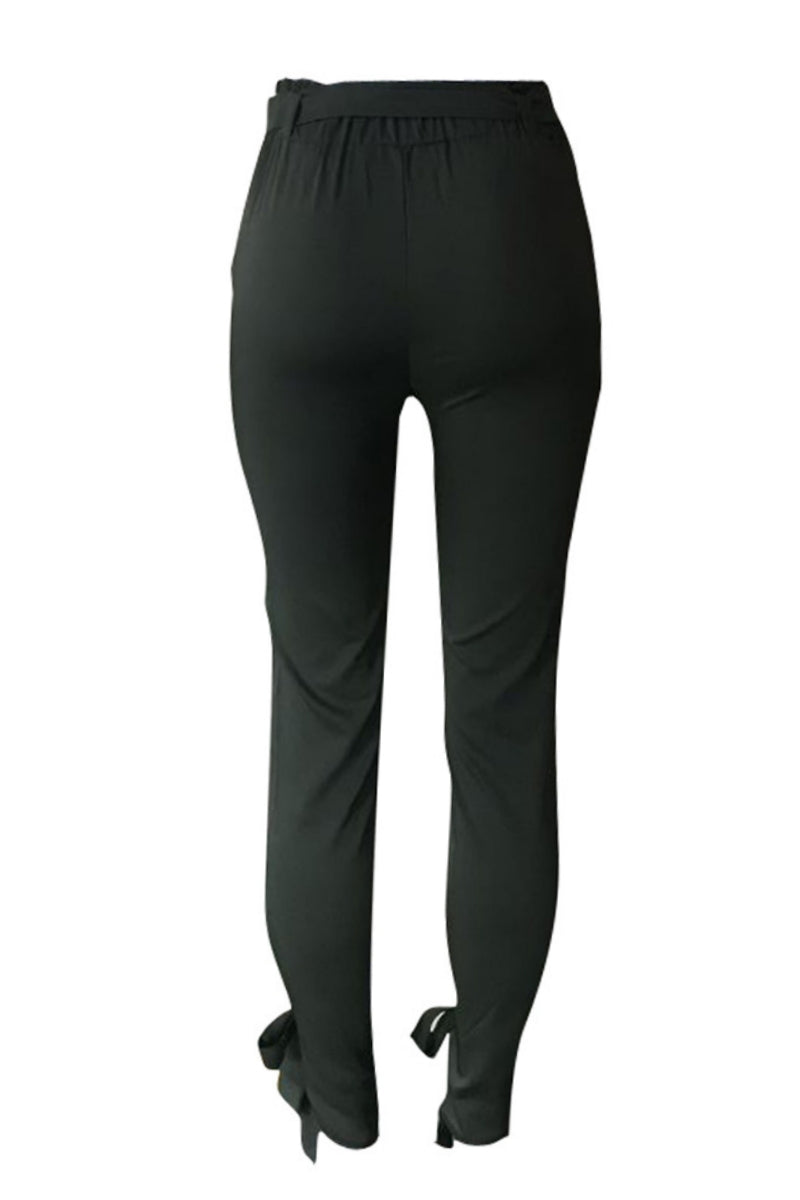 Pantalons crayon taille haute, poches, coupe droite, style décontracté (3 couleurs)