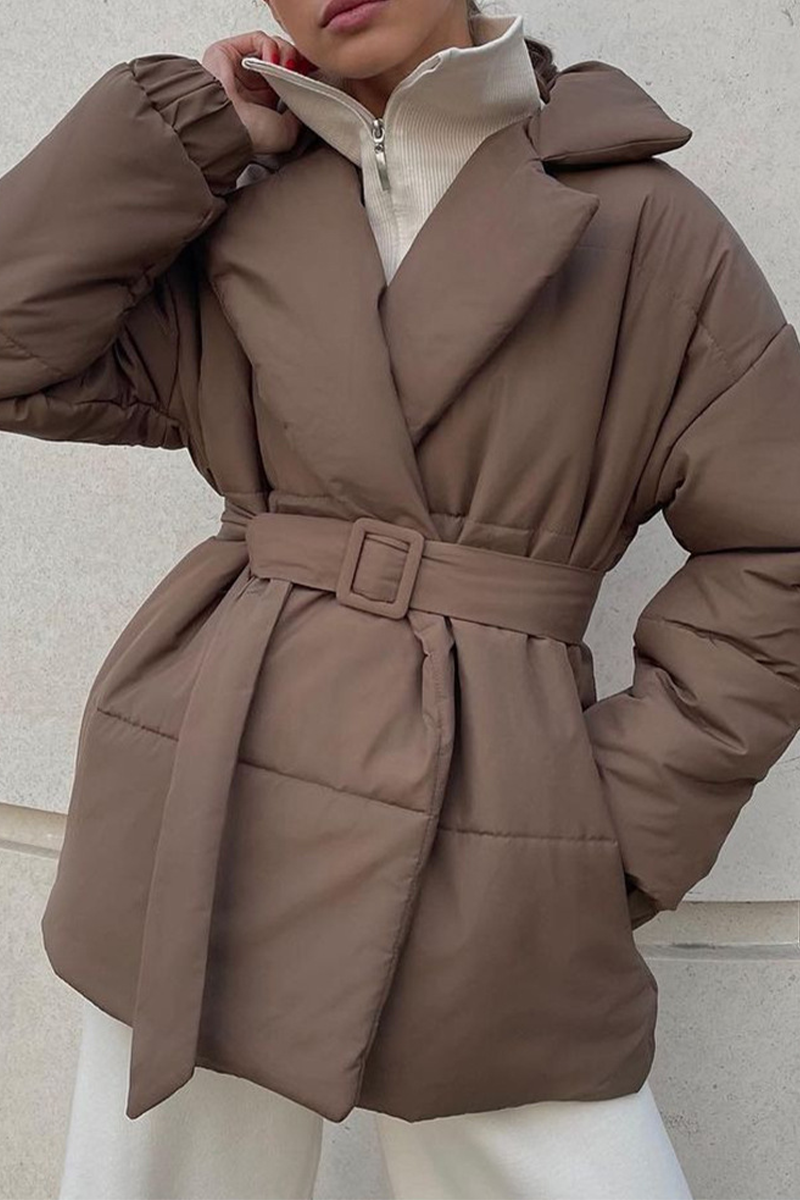 Vêtements d'extérieur décontractés à lacets et col montant (4 couleurs)