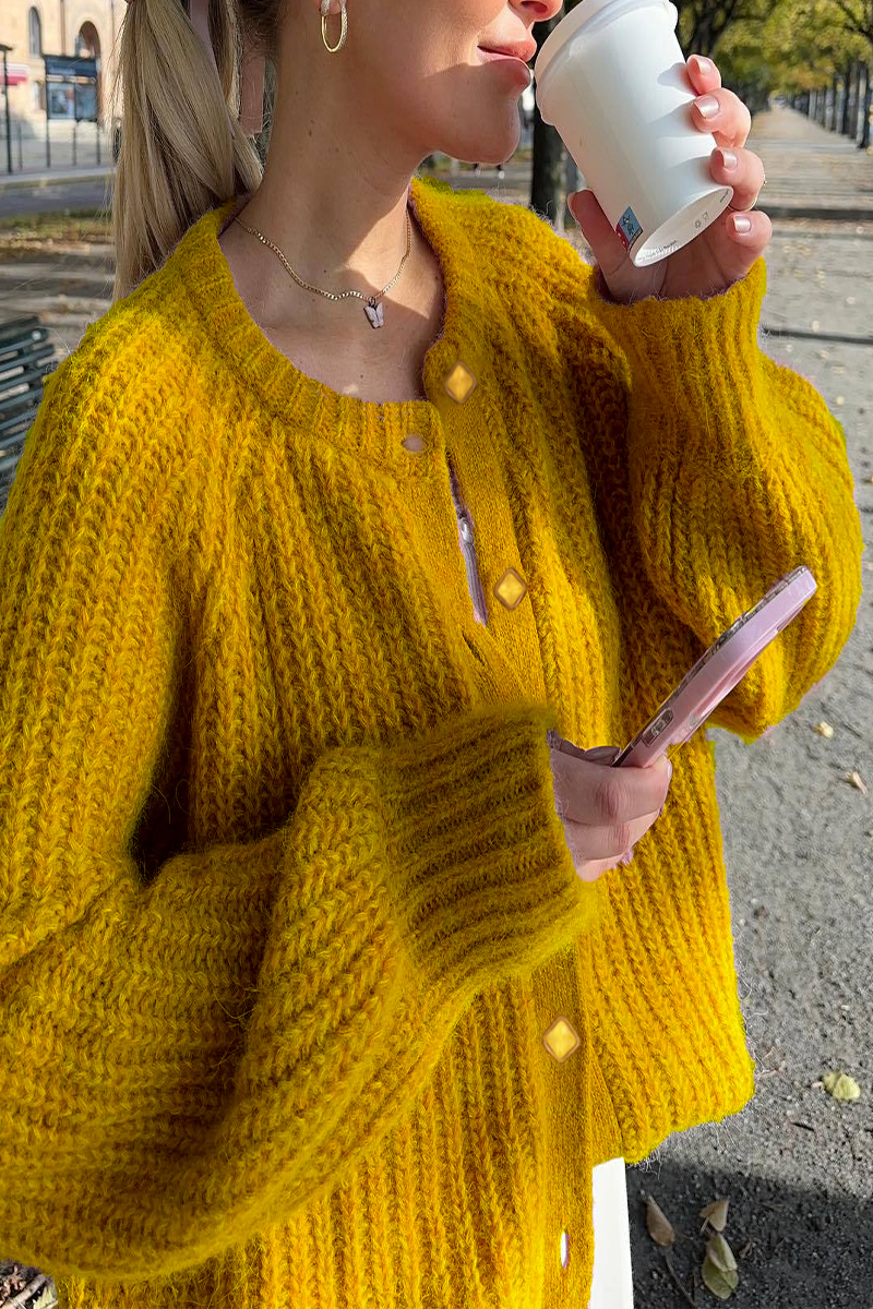 Vêtements d'extérieur à col rond et boutons, style décontracté (4 couleurs)