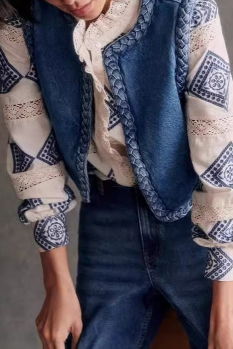 Gilets sans manches à col rond en tissu uni, style décontracté