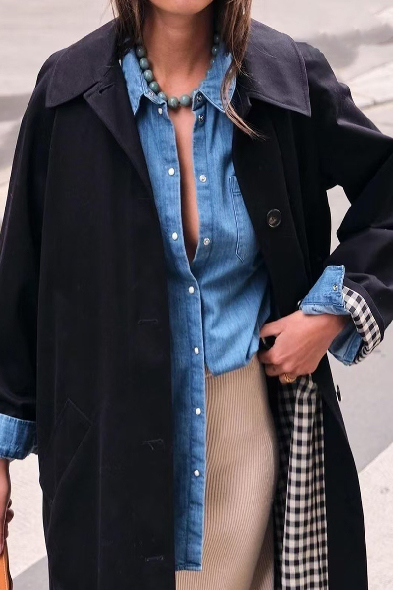 Vêtements d'extérieur décontractés, style streetwear, col boutonné (3 couleurs)