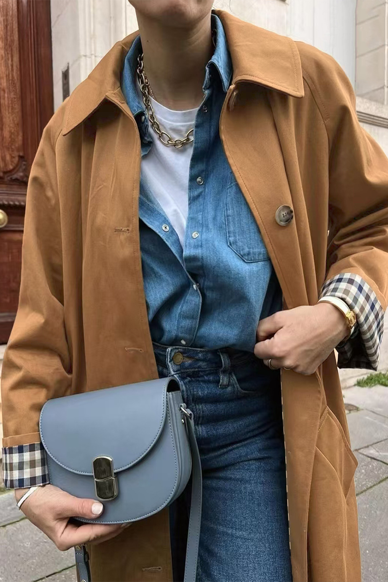 Vêtements d'extérieur décontractés, style streetwear, col boutonné (3 couleurs)