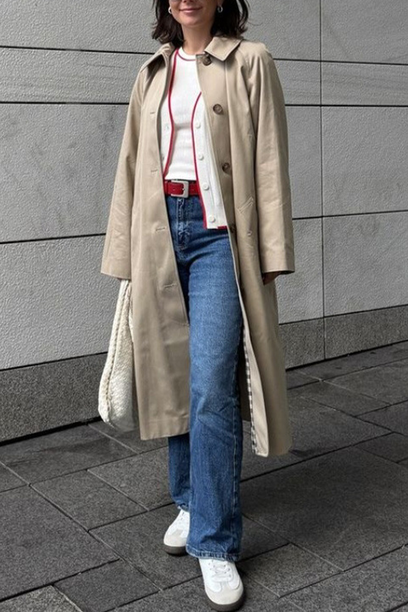 Vêtements d'extérieur décontractés, style streetwear, col boutonné (3 couleurs)