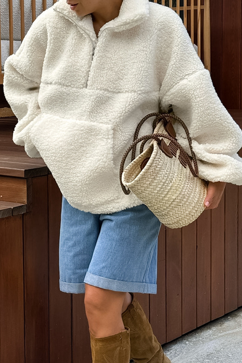 Sweats à capuche décontractés à porter au quotidien, avec poches, fermeture éclair et col montant.