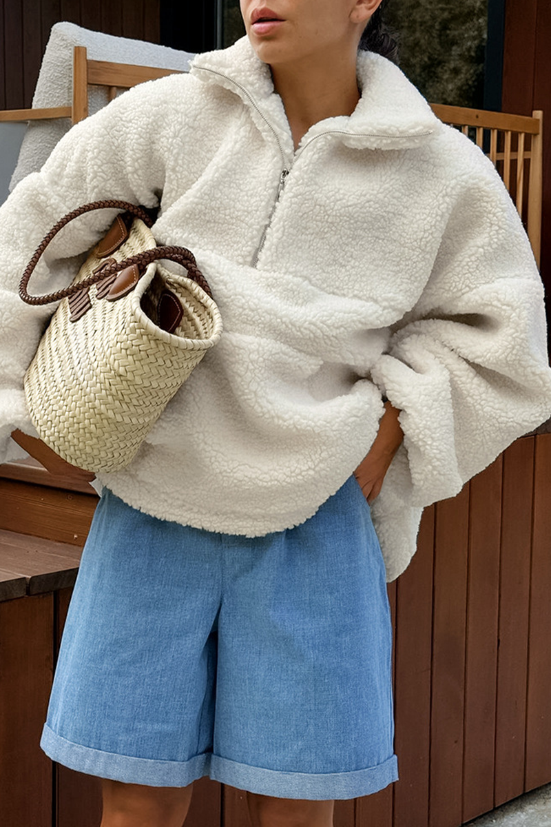 Sweats à capuche décontractés à porter au quotidien, avec poches, fermeture éclair et col montant.