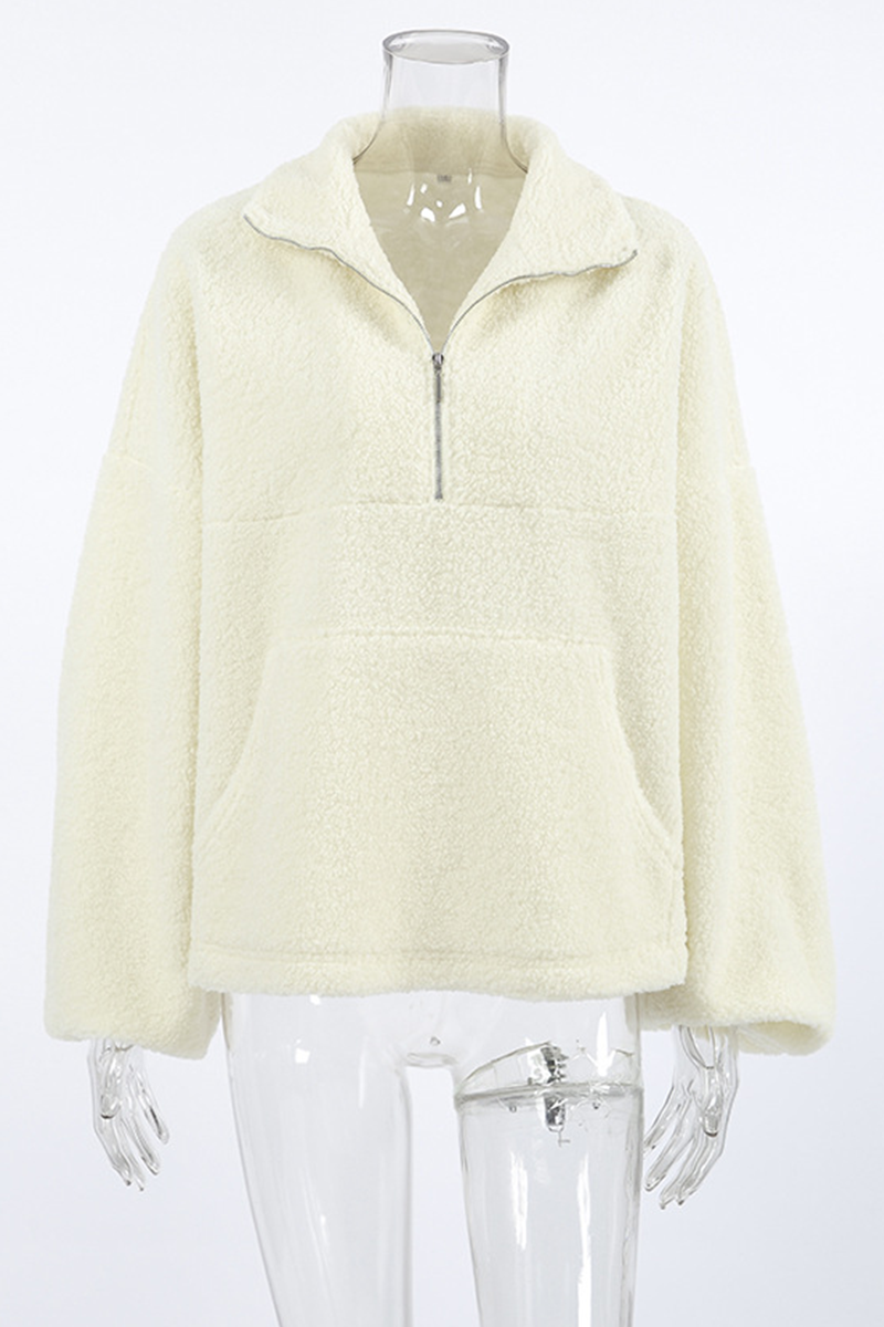 Sweats à capuche décontractés à porter au quotidien, avec poches, fermeture éclair et col montant.