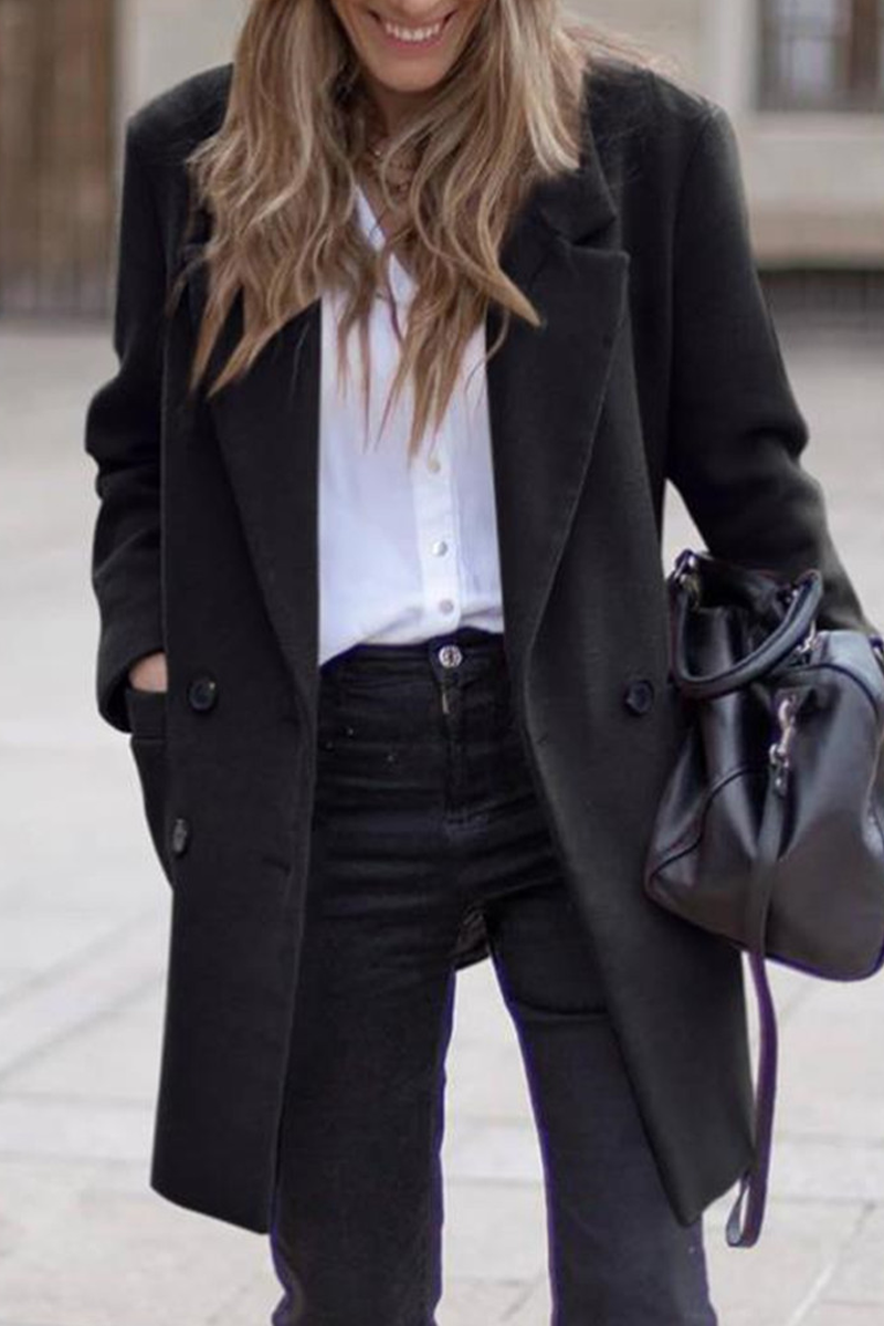 Vêtements d'extérieur décontractés, style streetwear, avec poches, boutons et col montant (3 couleurs)