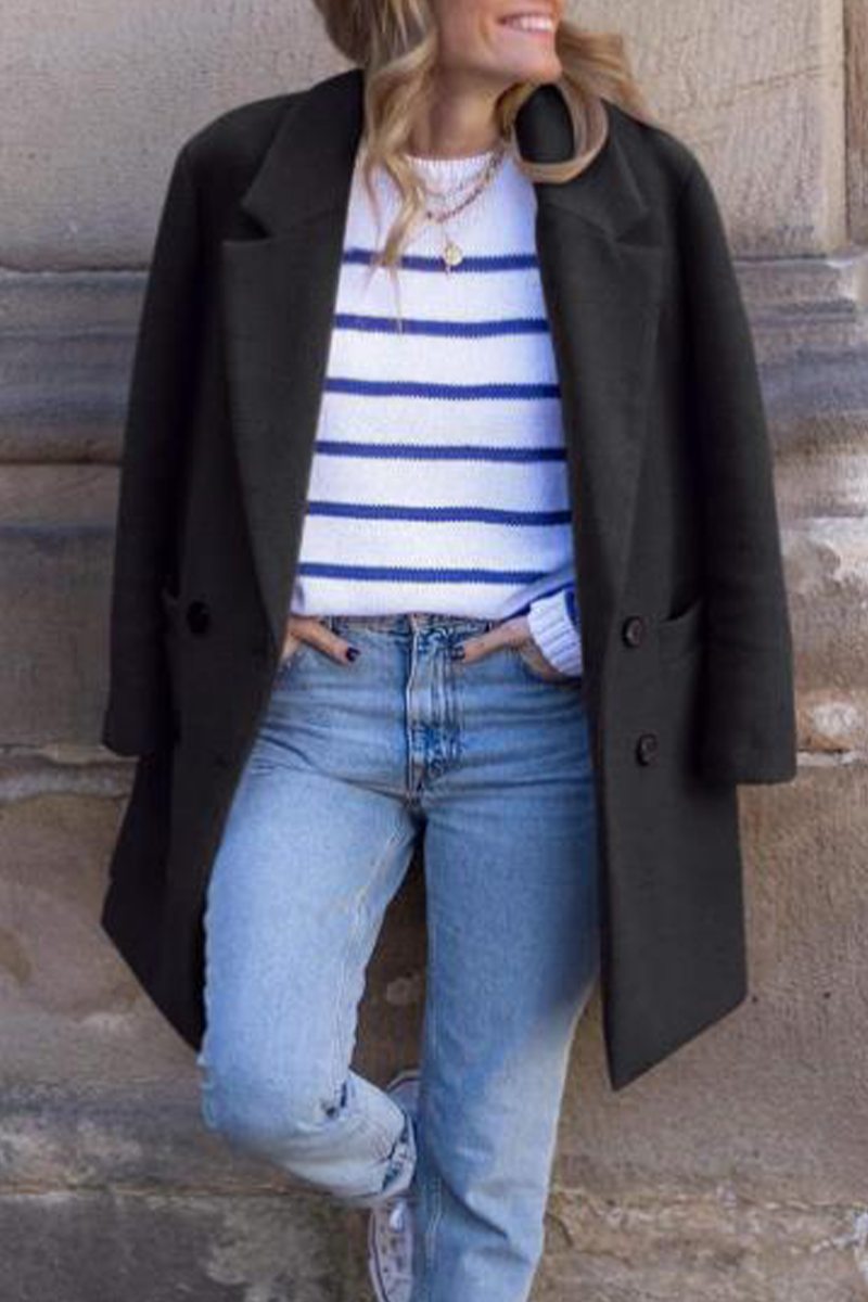 Vêtements d'extérieur décontractés, style streetwear, avec poches, boutons et col montant (3 couleurs)