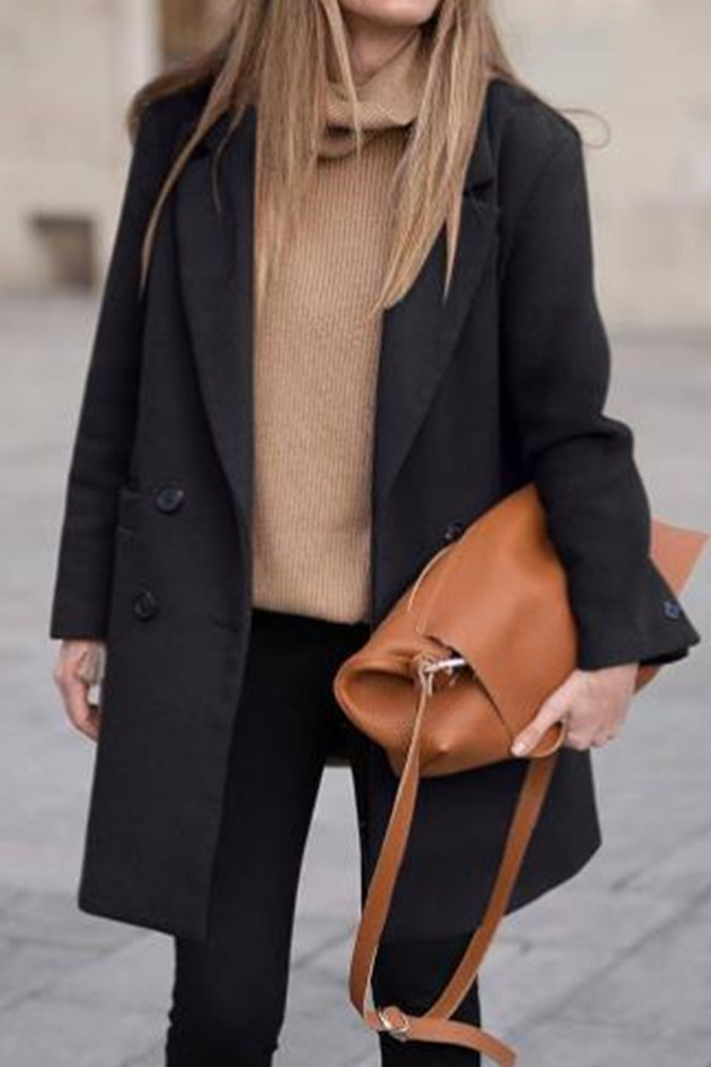 Vêtements d'extérieur décontractés, style streetwear, avec poches, boutons et col montant (3 couleurs)