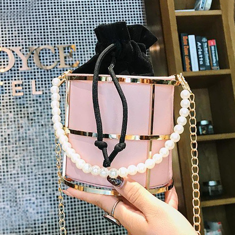Sacs à main décontractés, pour tous les jours, pour les fêtes, avec patchwork, perles et chaînes (4 couleurs)