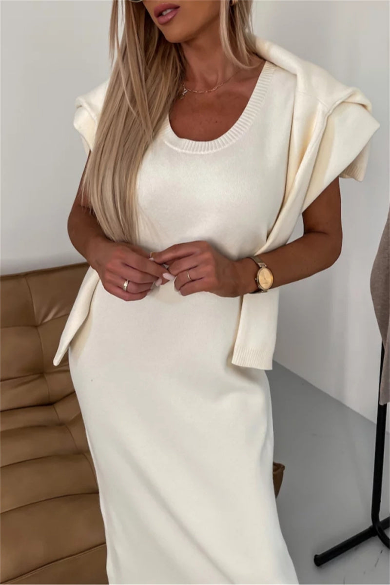 Ensemble deux pièces décontracté, col montant, manches longues (6 couleurs)