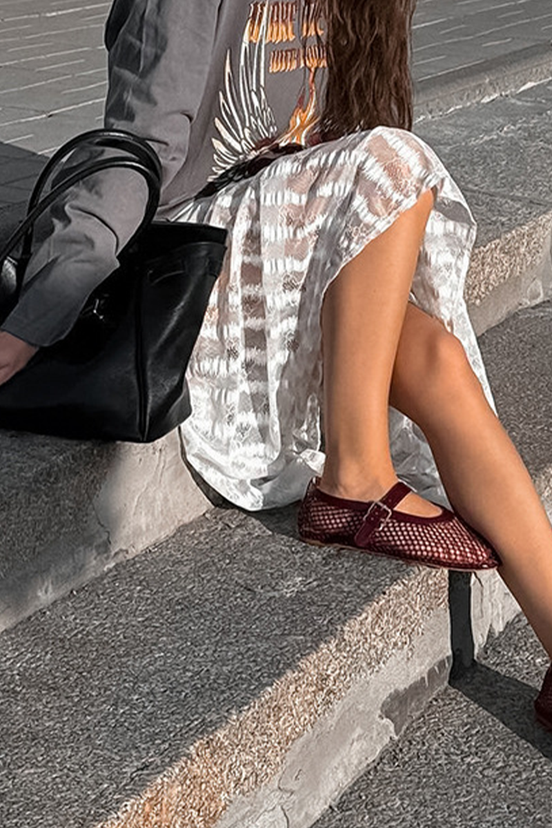 Sexy Hollow Out See-Through Loose High Waist Type A Bottoms