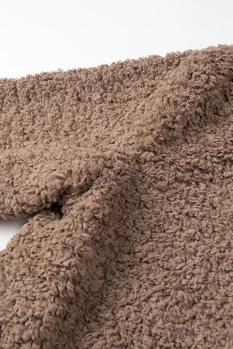 Vêtements d'extérieur décontractés, style streetwear, à boutons, col montant moelleux (3 couleurs)