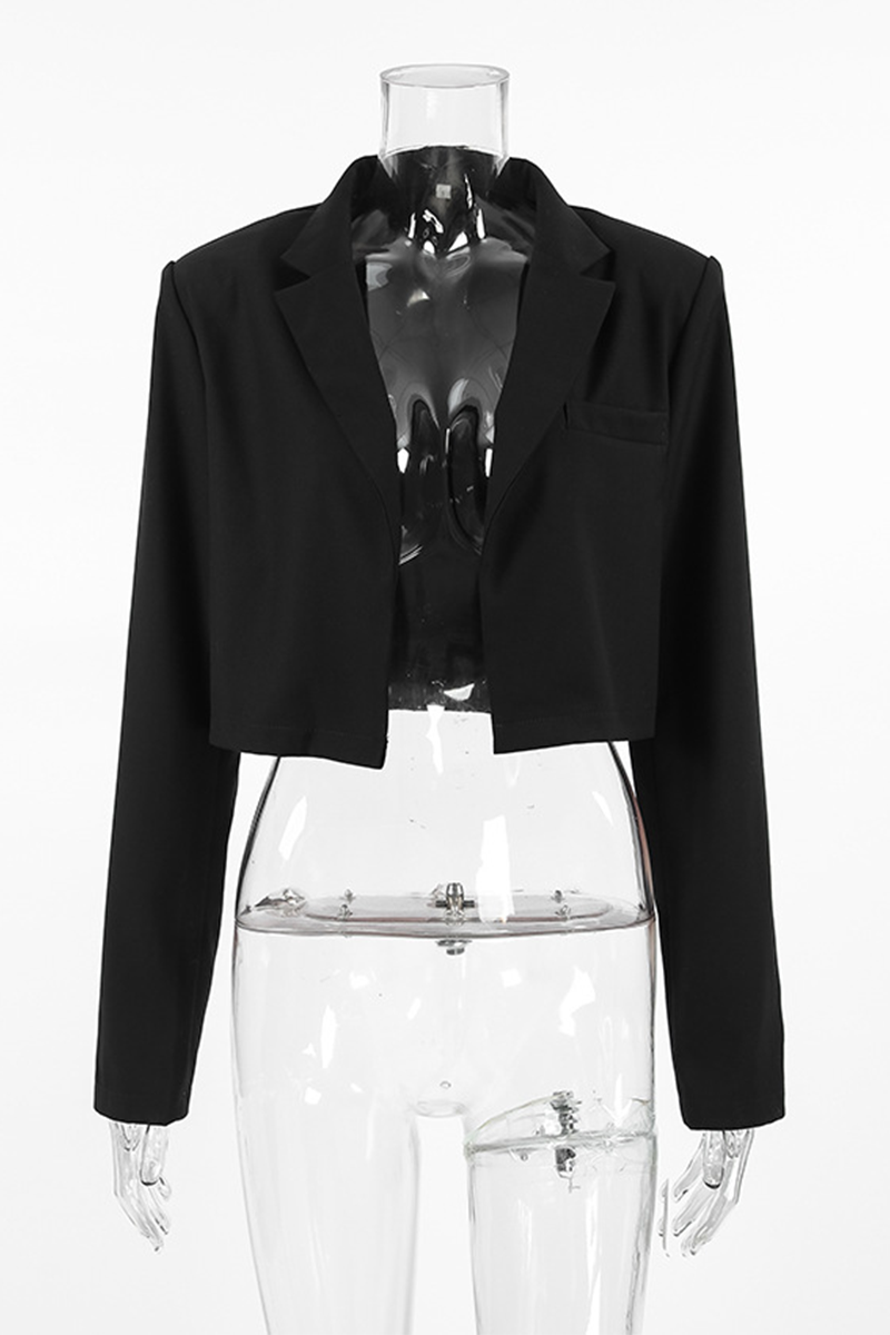 Vêtements d'extérieur décontractés à col mandarin, avec boutons et patchwork, pour tous les jours.