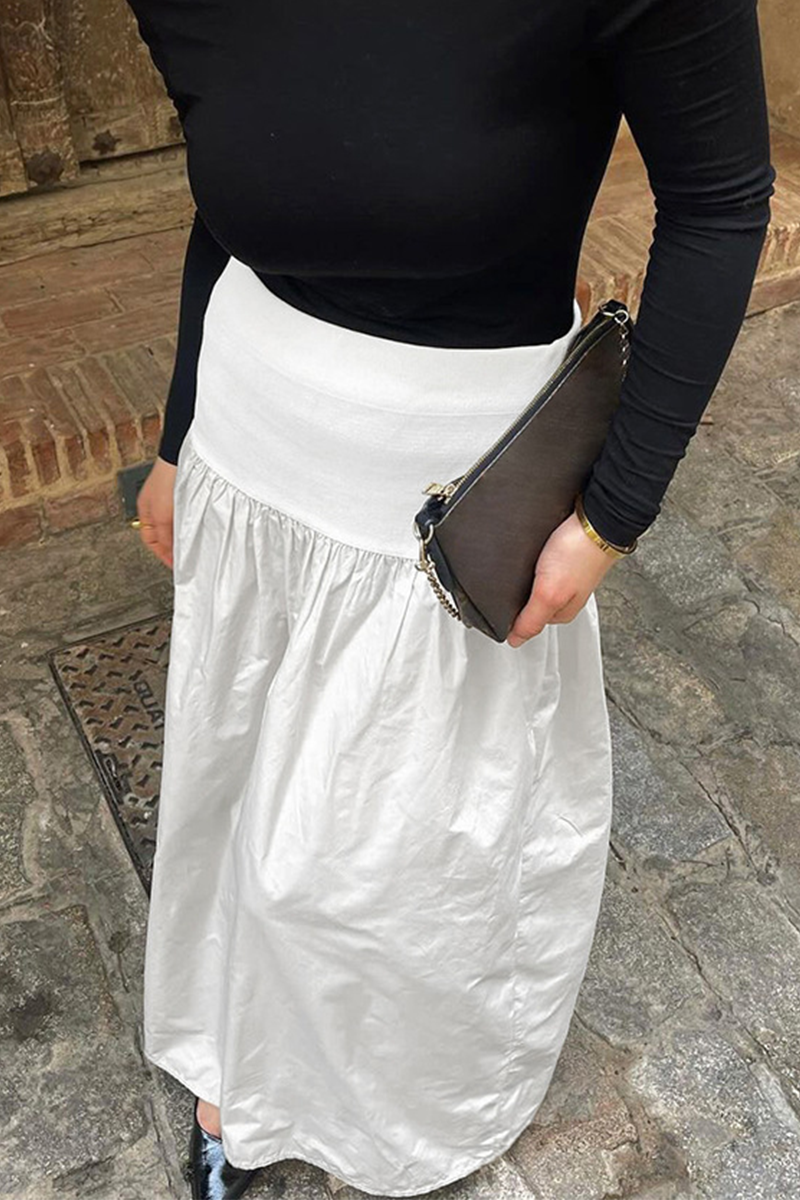 Casual Street Patchwork Zipper Loose High Waist Type A Bottoms