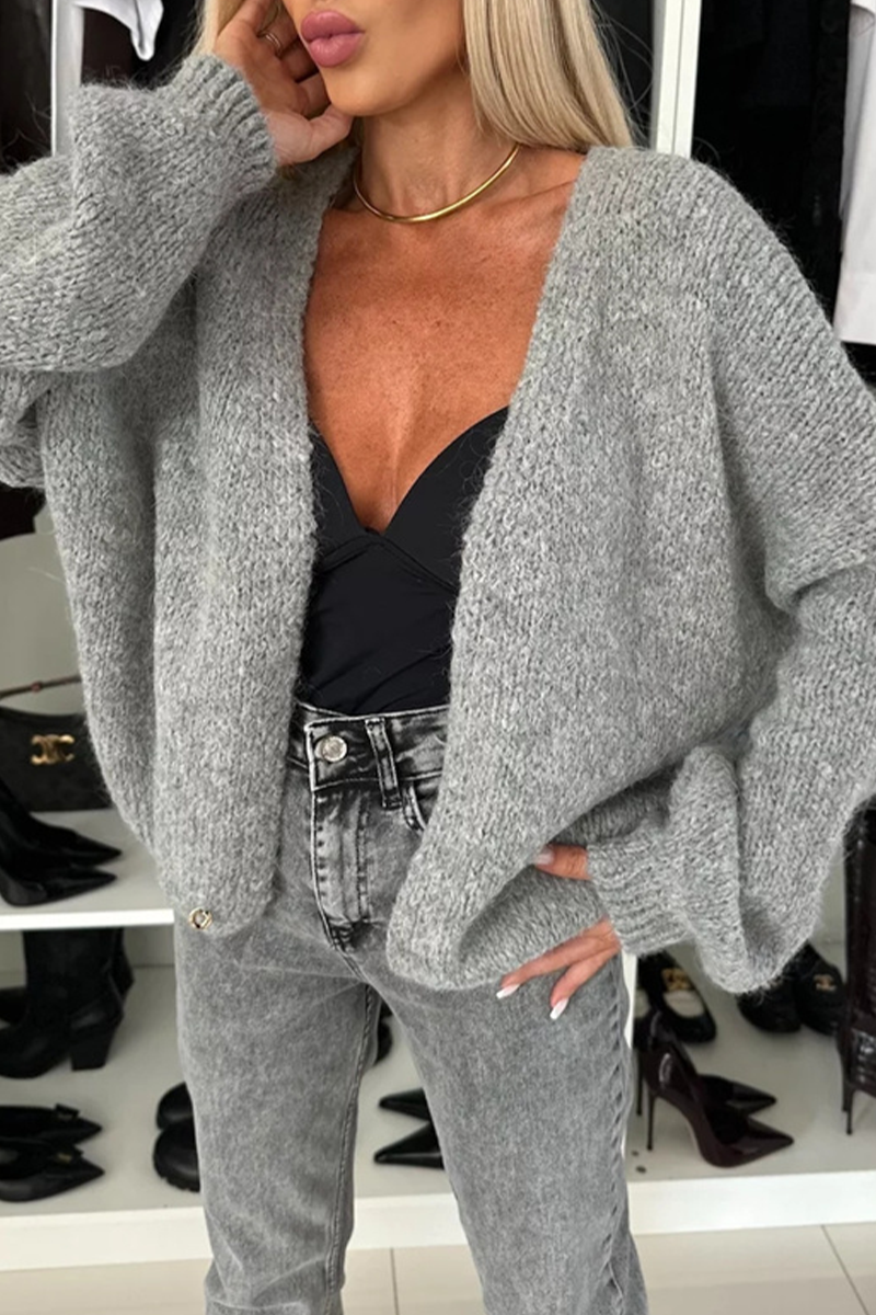 Vêtements d'extérieur décontractés à col en V, tissés au quotidien (4 couleurs)