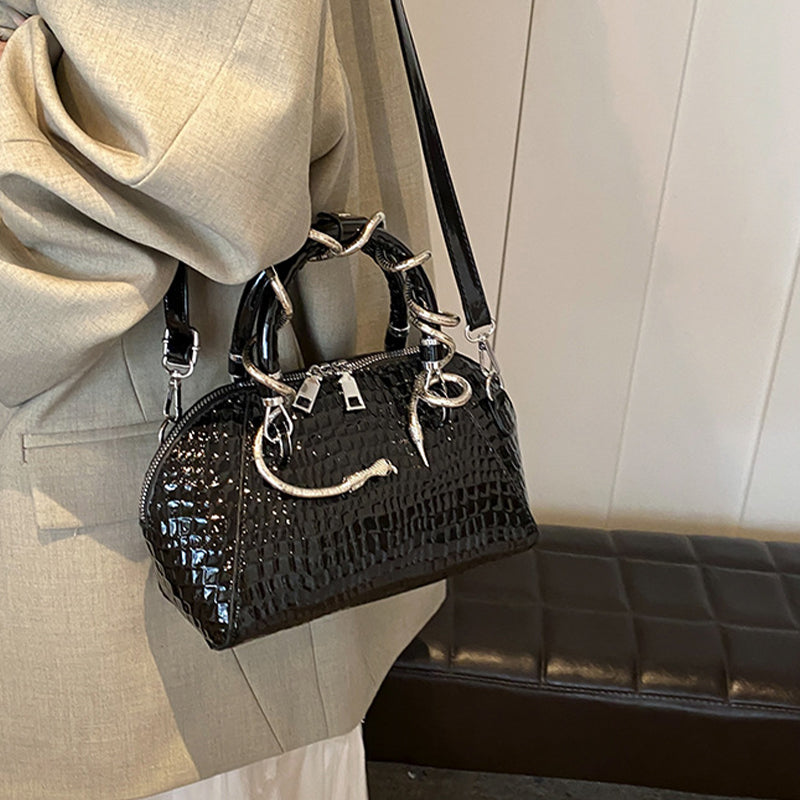 Sacs à fermeture éclair en patchwork uni, style streetwear