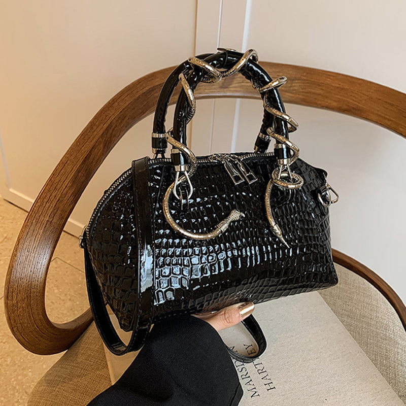 Sacs à fermeture éclair en patchwork uni, style streetwear