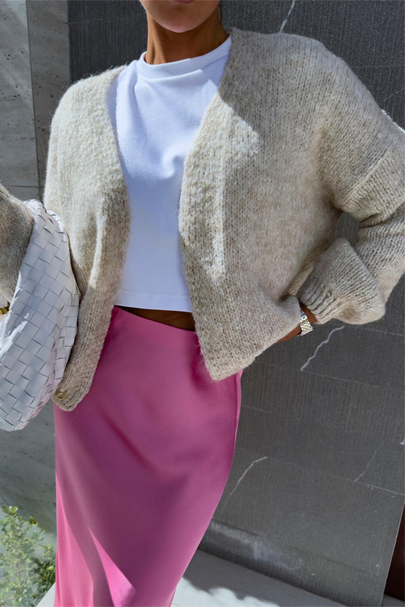 Vêtements d'extérieur décontractés, patchwork, col en V, couleur unie (4 couleurs)