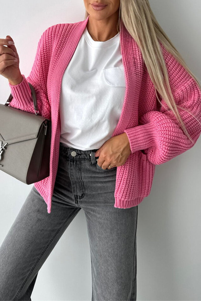 Vêtements d'extérieur décontractés à col en V et poches (5 couleurs)