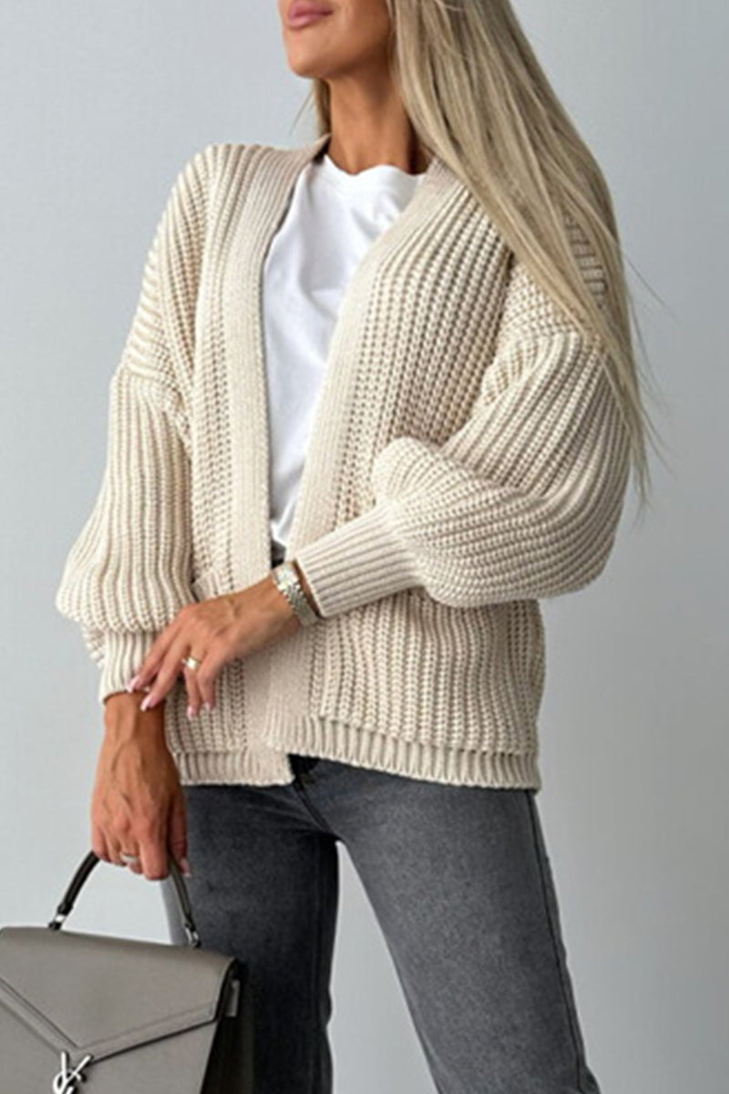 Vêtements d'extérieur décontractés à col en V et poches (5 couleurs)