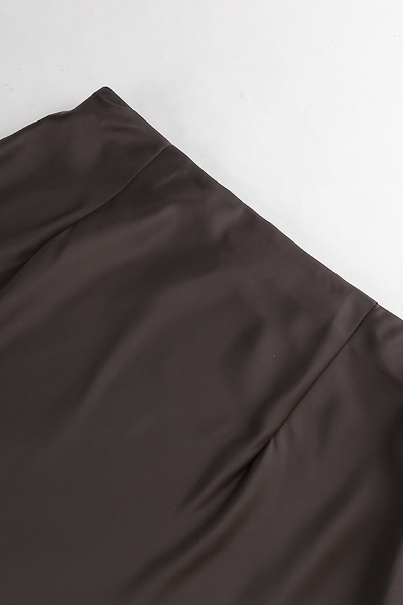 Elegant Zipper Regular High Waist Bottoms