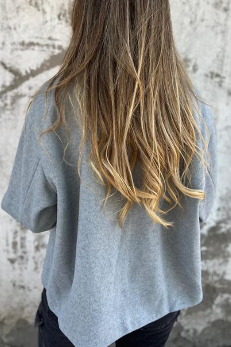 Vêtements d'extérieur décontractés à boutons, col montant, poches.