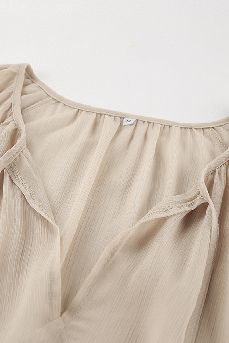 Robes A-line sexy à col en V et volants, transparentes.