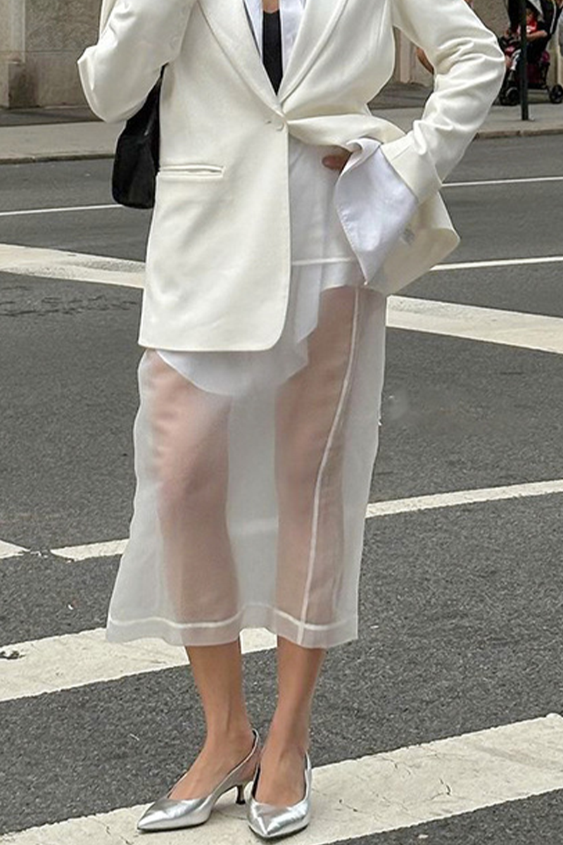 Sexy See-Through Zipper High Waist Type A Bottoms