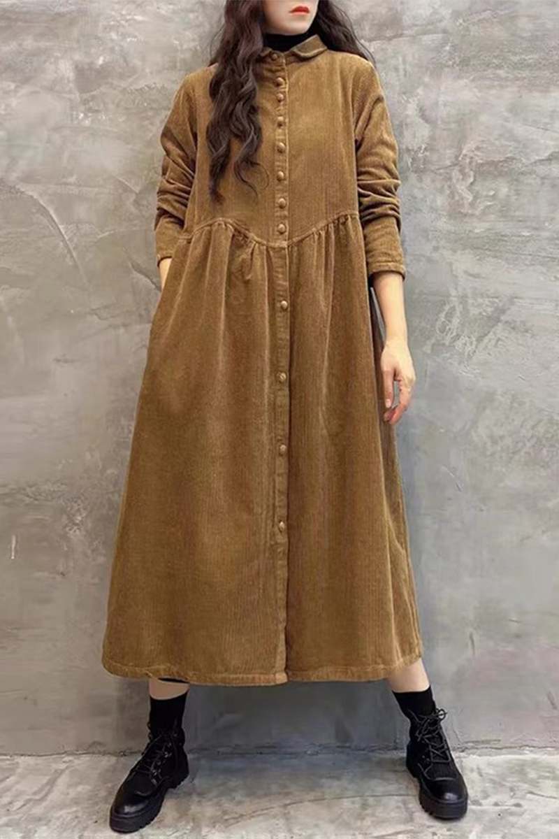 Vêtements d'extérieur décontractés à col rabattu avec poche et boucle (4 couleurs)