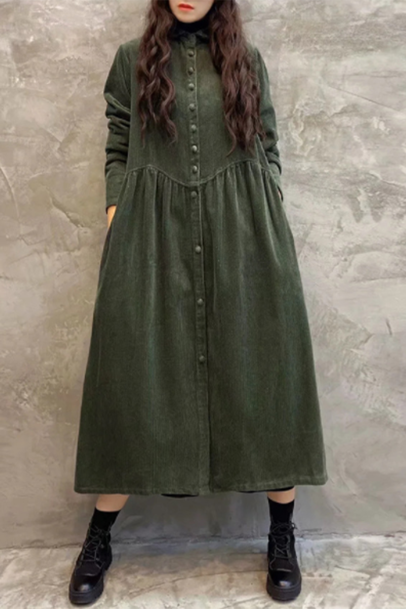 Vêtements d'extérieur décontractés à col rabattu avec poche et boucle (4 couleurs)