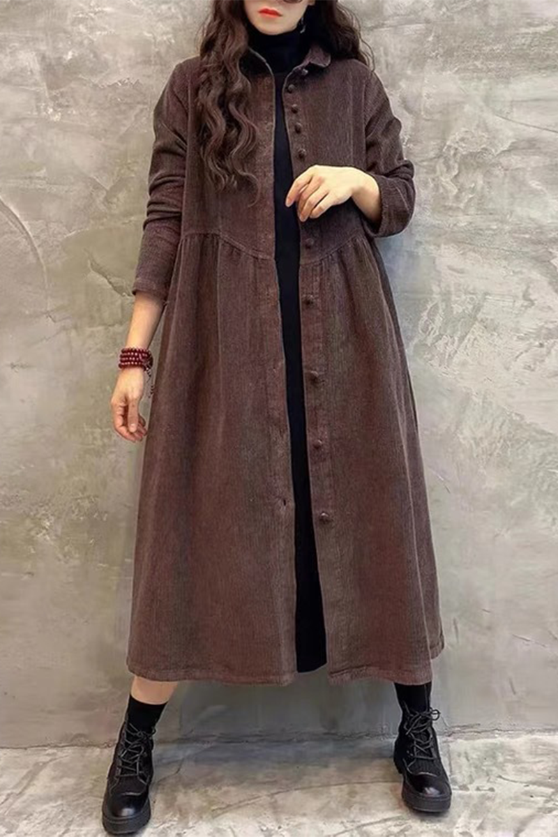 Vêtements d'extérieur décontractés à col rabattu avec poche et boucle (4 couleurs)