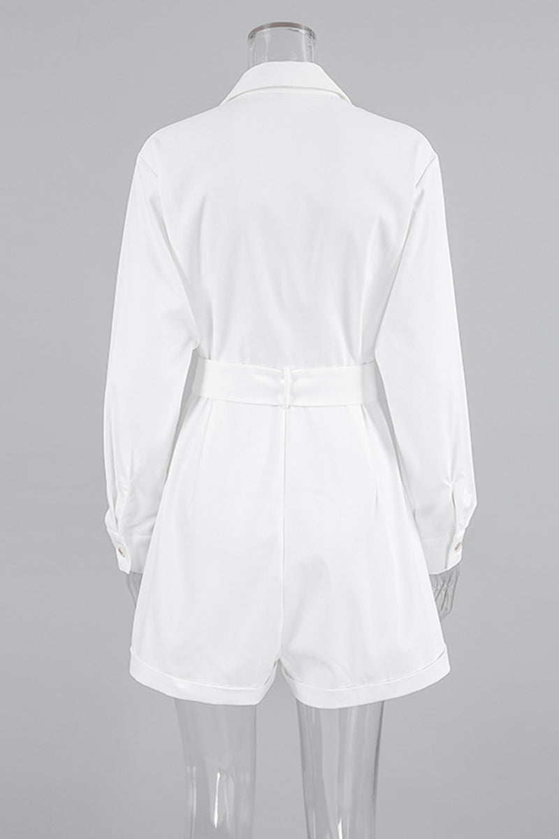 Combinaisons décontractées à porter au quotidien, avec poches, boutons, ceinture et col montant.